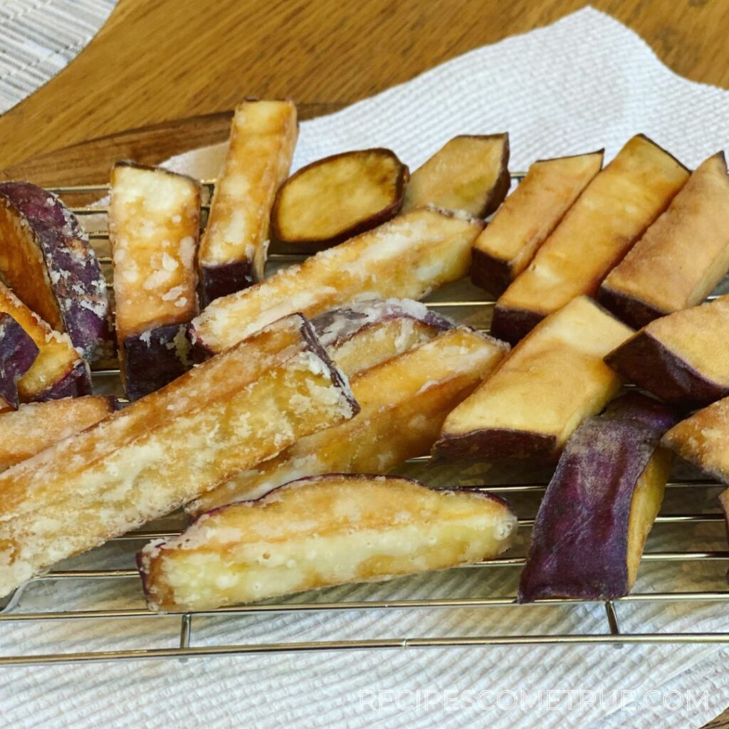 red sweet potatoes chips