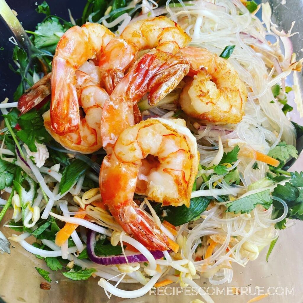 Thai glass noodle salad (Yam Woon Sen)