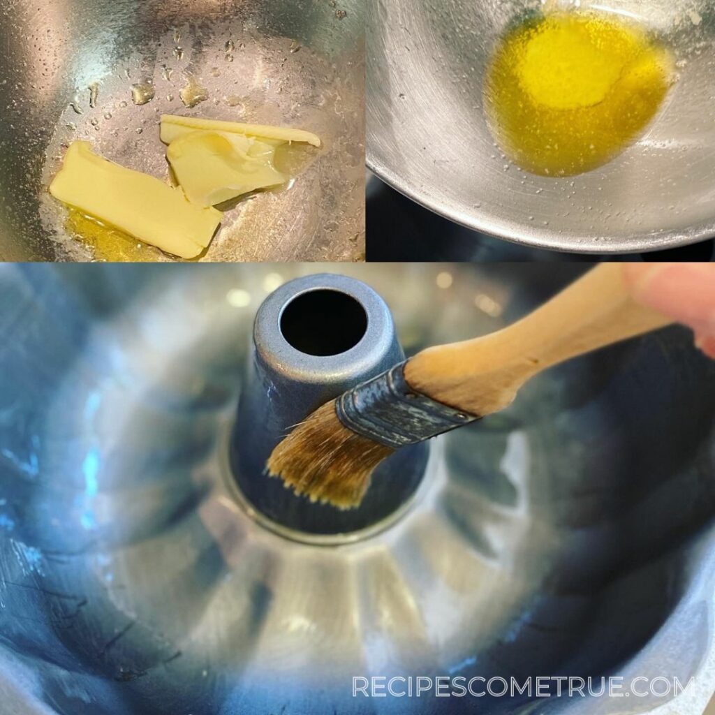Brush the tin with butter
