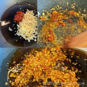 stir-fry ginger, garlic and chili bean sauce