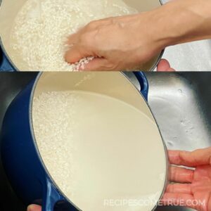 wash the rice