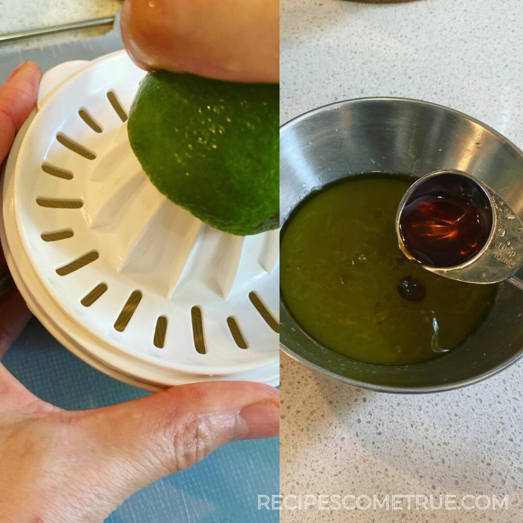 maple syrup and lime dressing