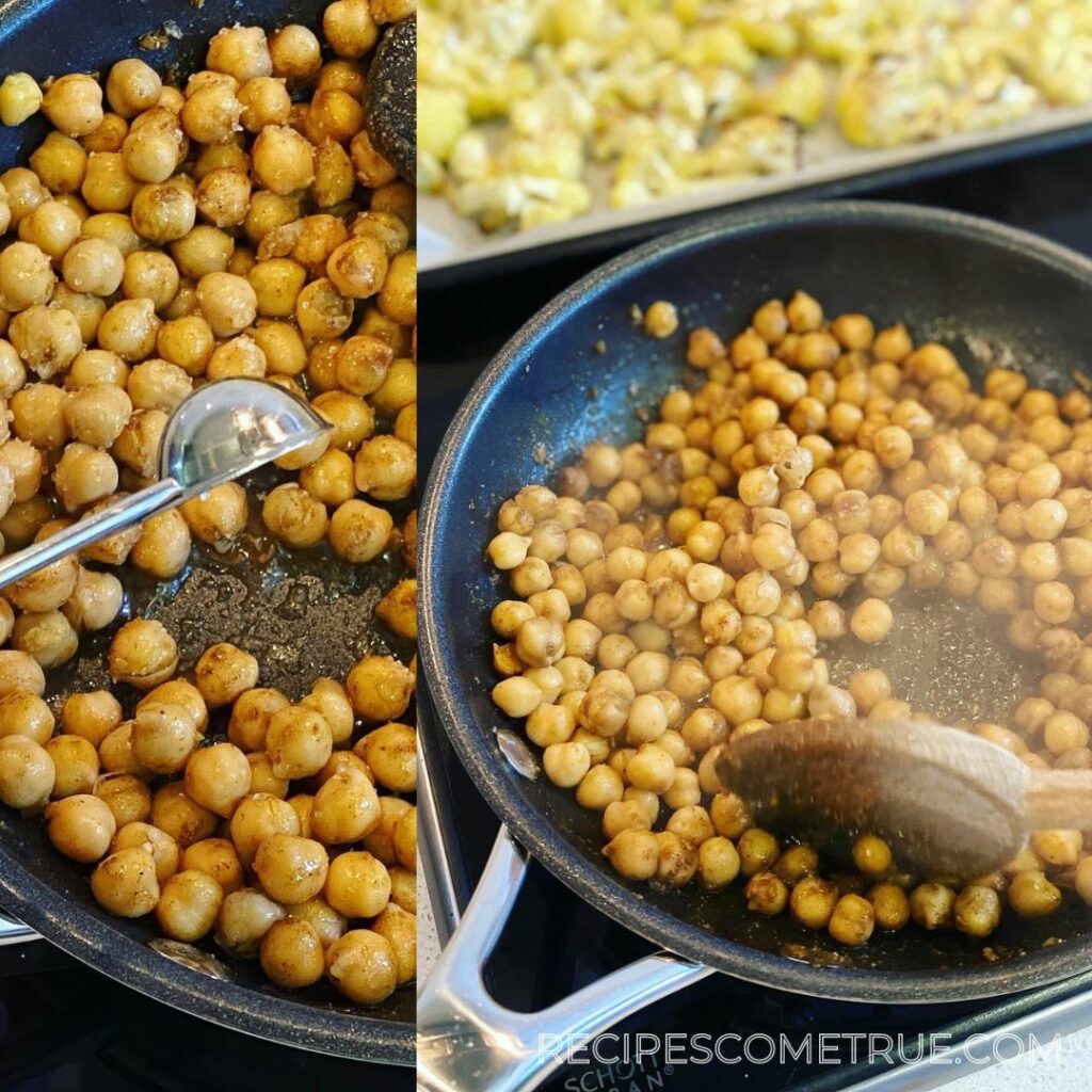 sauté chickpeas