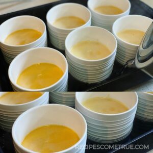 ramekins in a roasting pan