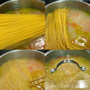 add pasta in a sauce pan