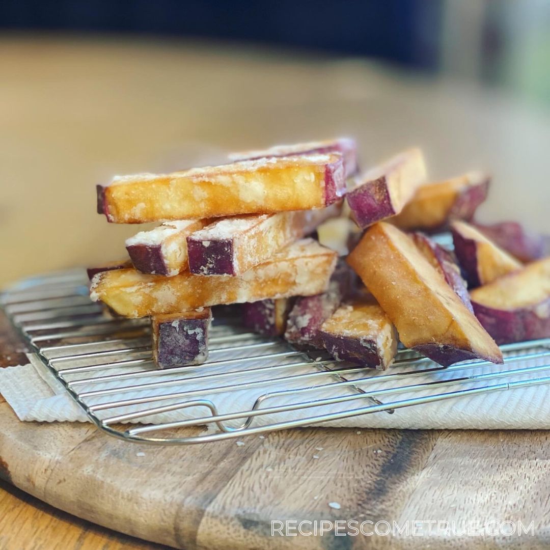 red sweet potatoes chips