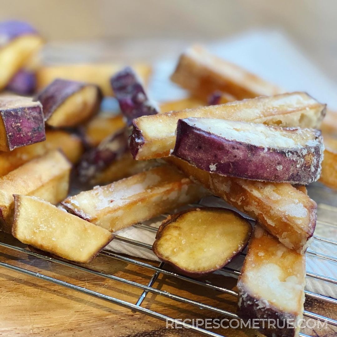 red sweet potatoes chips