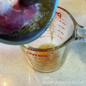 remove the excess oil from duck