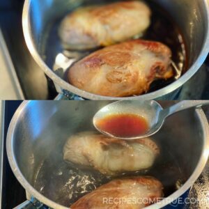 duck breasts in a saucepan