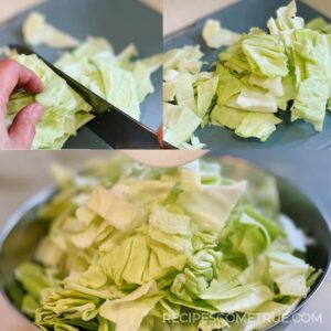 chopped cabbage