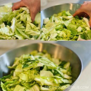 rub cabbage with salt