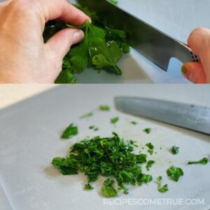 chop the parsley