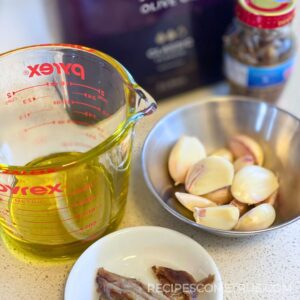 Bagna Cauda ingredients