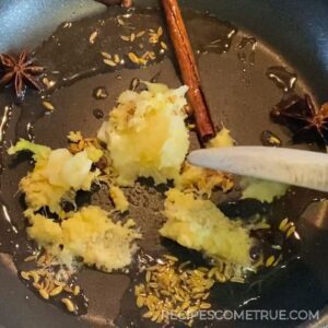add ginger and garlic