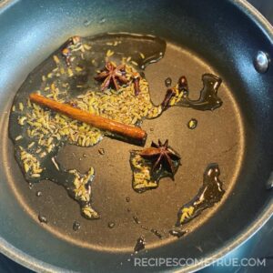 spices in a frying pan