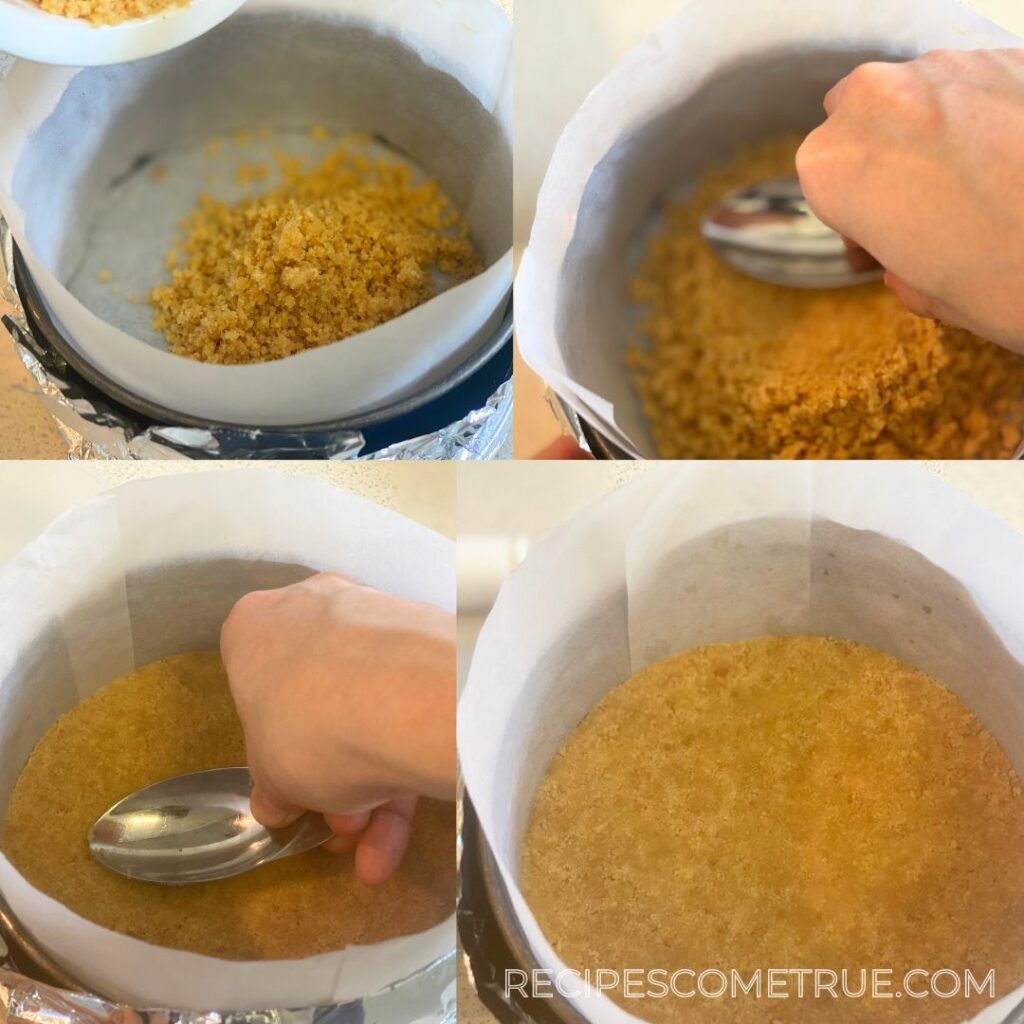 making cheesecake base