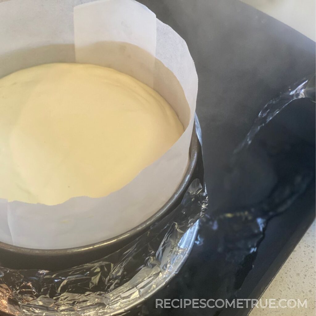 pouring hot water into roasting pan
