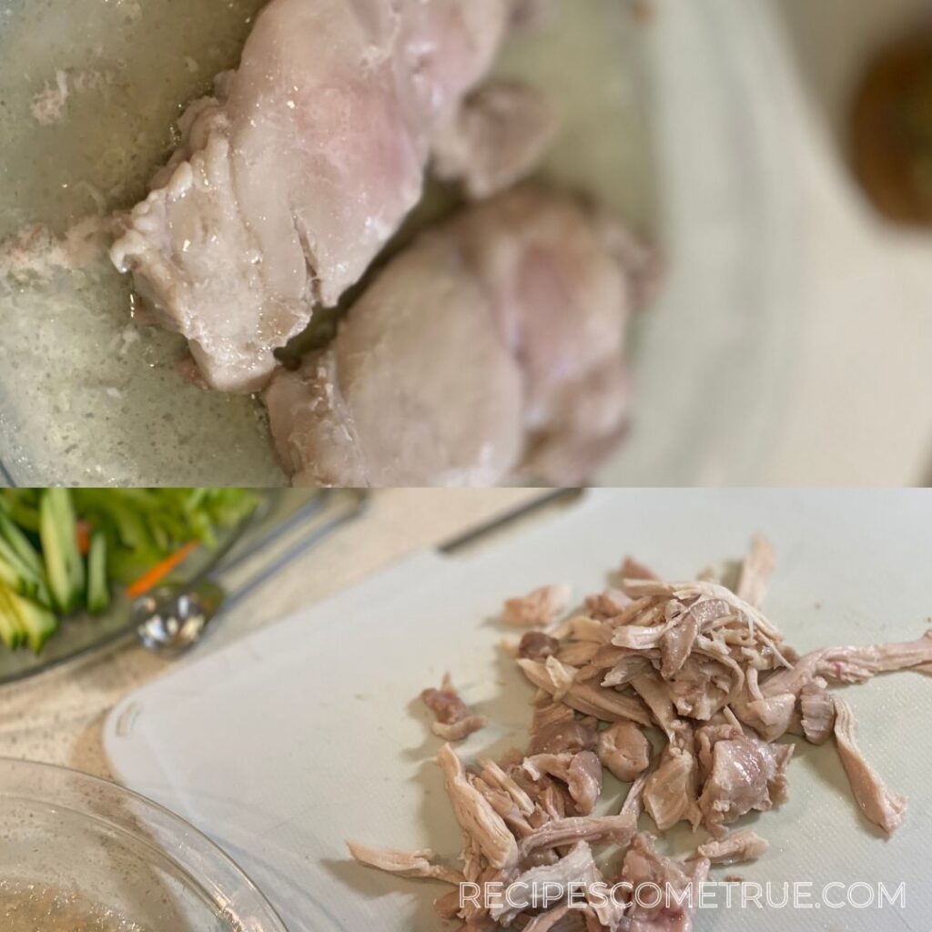 steamed chicken thighs