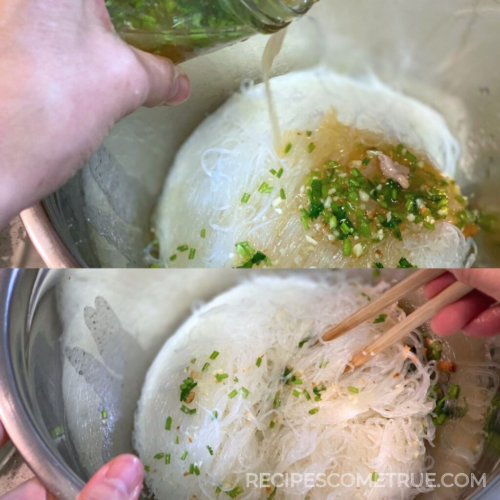 loosen glass noodles with dressing